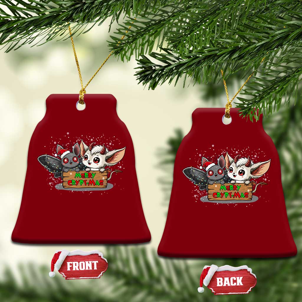 Mothman And Jersey Devil Ceramic Ornament Merry Cryptmas Funny Holiday Gift TS12 Print Your Wear