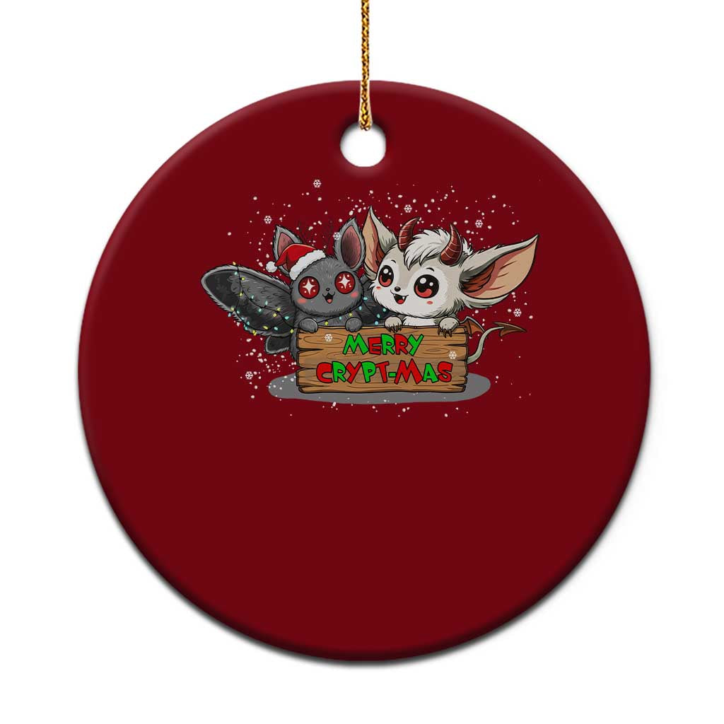 Mothman And Jersey Devil Ceramic Ornament Merry Cryptmas Funny Holiday Gift TS12 1pc Red Print Your Wear