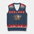 Mothman And Jersey Devil V-Neck Knit Sweater Vest Merry Cryptmas Funny Holiday Gift TS12 Navy Red Print Your Wear