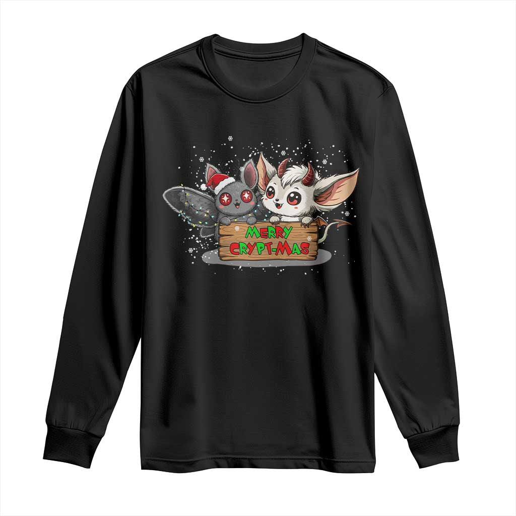 Mothman And Jersey Devil Long Sleeve Shirt Merry Cryptmas Funny Holiday Gift TS12 Black Print Your Wear