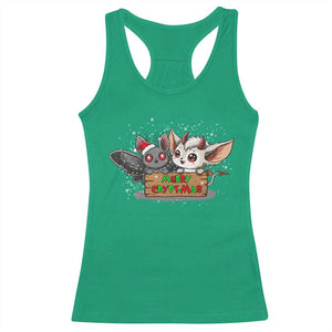 Mothman And Jersey Devil Racerback Tank Top Merry Cryptmas Funny Holiday Gift TS12 Irish Green Print Your Wear