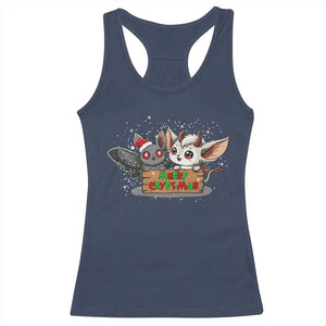Mothman And Jersey Devil Racerback Tank Top Merry Cryptmas Funny Holiday Gift TS12 Navy Print Your Wear