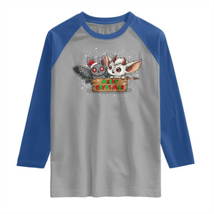 Mothman And Jersey Devil Raglan Shirt Merry Cryptmas Funny Holiday Gift TS12 Sport Gray Royal Print Your Wear