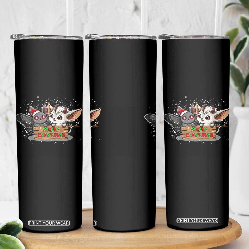 Mothman And Jersey Devil Skinny Tumbler Merry Cryptmas Funny Holiday Gift TS12 Print Your Wear