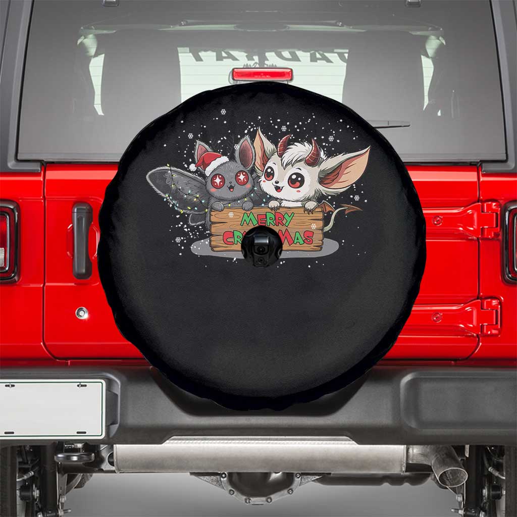 Mothman And Jersey Devil Spare Tire Cover Merry Cryptmas Funny Holiday Gift TS12 Black Print Your Wear