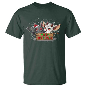 Mothman And Jersey Devil T Shirt Merry Cryptmas Funny Holiday Gift TS12 Dark Forest Green Print Your Wear
