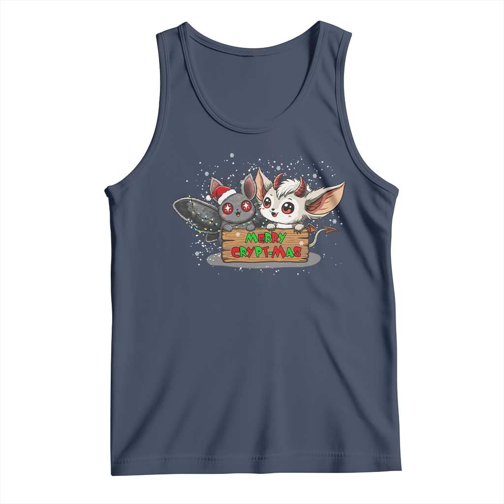 Mothman And Jersey Devil Tank Top Merry Cryptmas Funny Holiday Gift TS12 Navy Print Your Wear