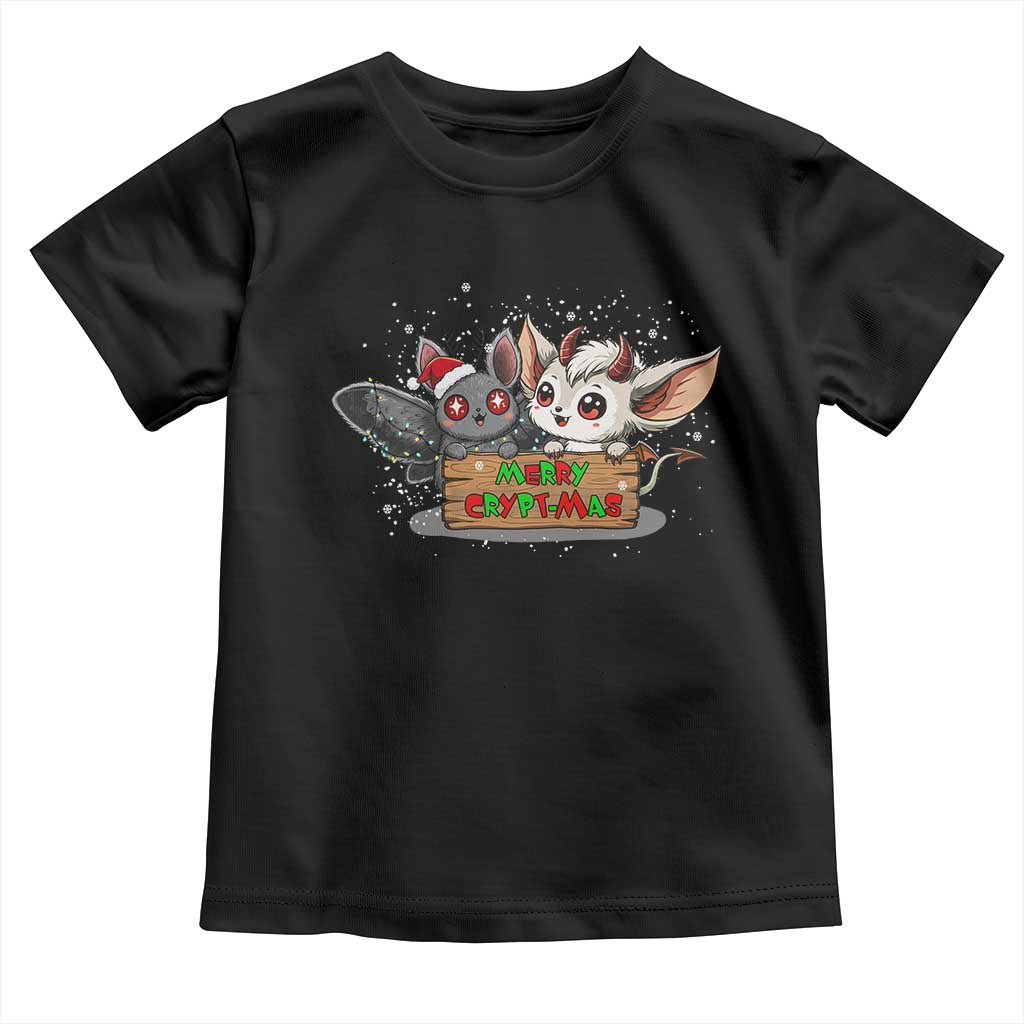 Mothman And Jersey Devil Toddler T Shirt Merry Cryptmas Funny Holiday Gift TS12 Black Print Your Wear
