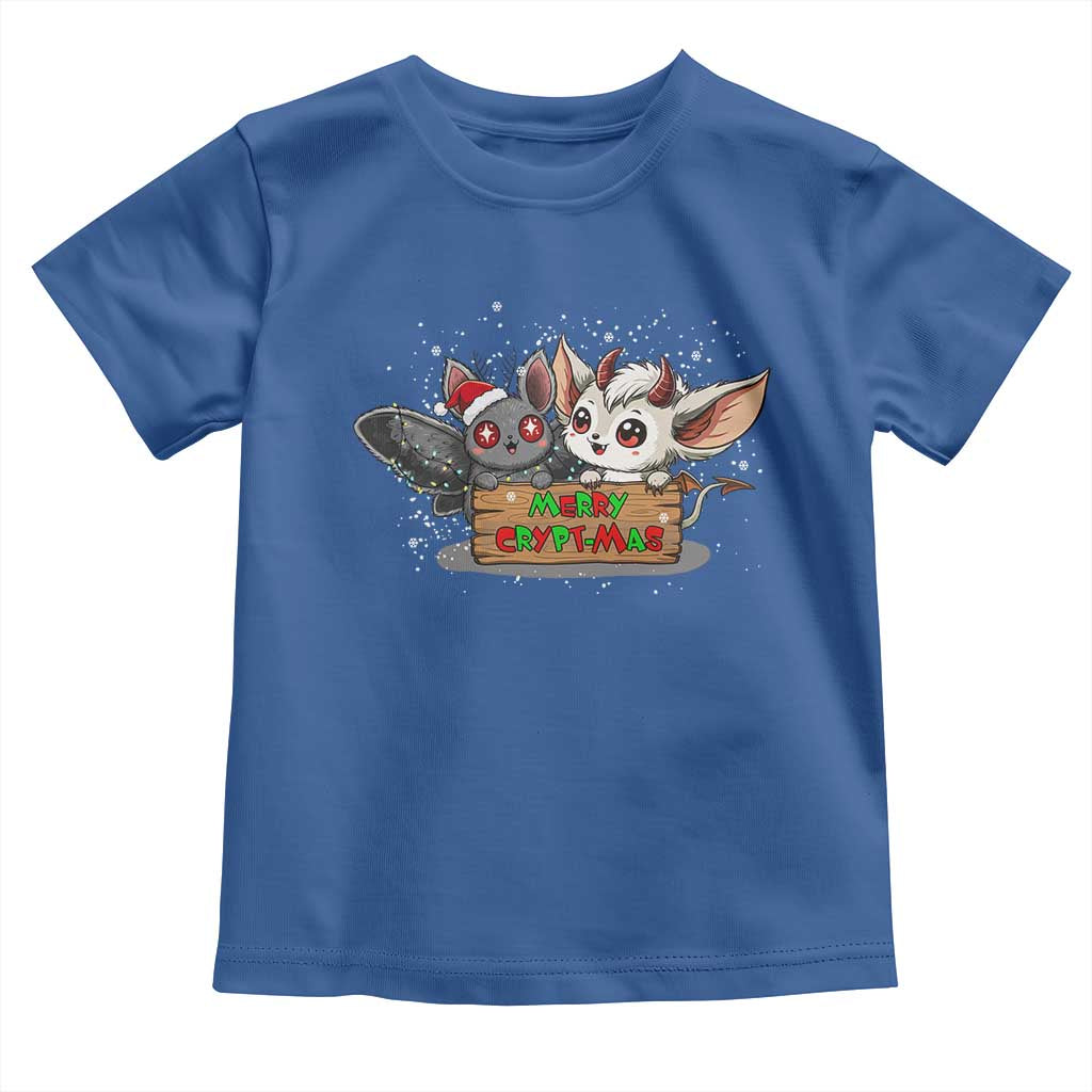 Mothman And Jersey Devil Toddler T Shirt Merry Cryptmas Funny Holiday Gift TS12 Royal Blue Print Your Wear