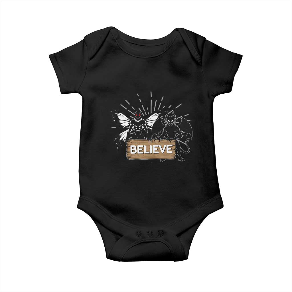 Mothman Jersey Devil Baby Onesie Believe Cryptid Folklore Gift TS12 Black Print Your Wear