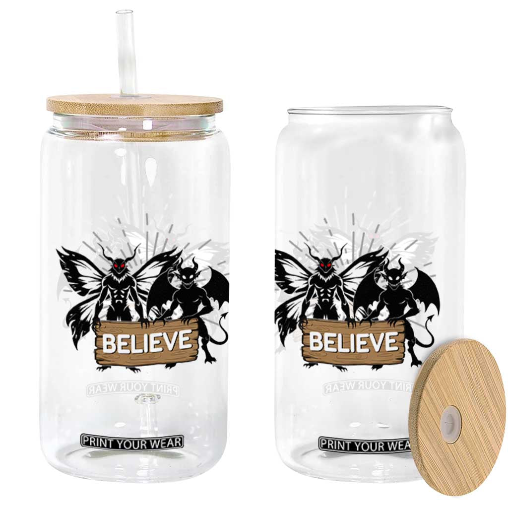 Mothman Jersey Devil Glass Can Believe Cryptid Folklore Gift TS12 Print Your Wear