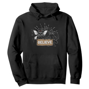 Mothman Jersey Devil Hoodie Believe Cryptid Folklore Gift TS12 Black Print Your Wear
