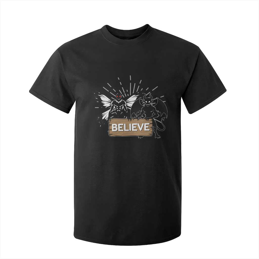 Mothman Jersey Devil T Shirt For Kid Believe Cryptid Folklore Gift TS12 Black Print Your Wear