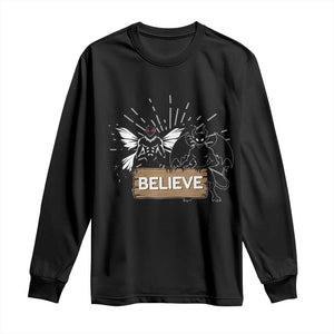 Mothman Jersey Devil Long Sleeve Shirt Believe Cryptid Folklore Gift TS12 Black Print Your Wear