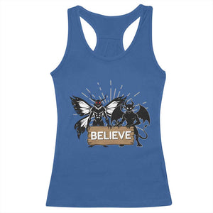 Mothman Jersey Devil Racerback Tank Top Believe Cryptid Folklore Gift TS12 Royal Blue Print Your Wear