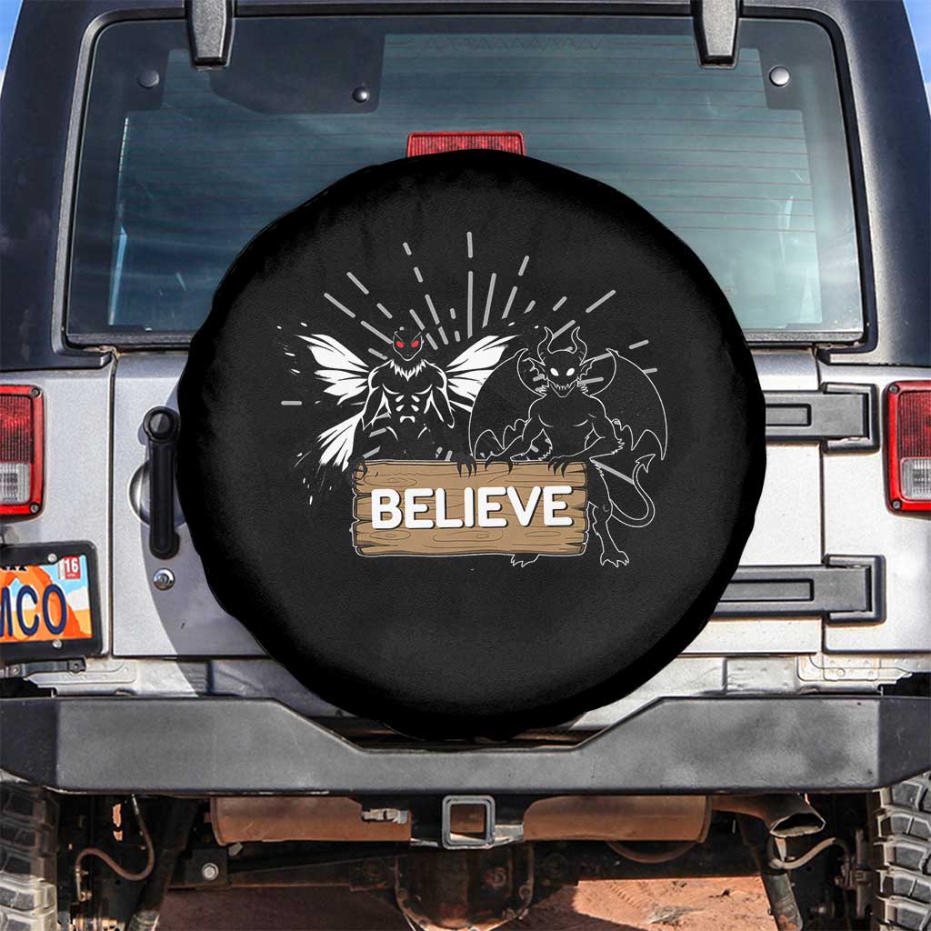 Mothman Jersey Devil Spare Tire Cover Believe Cryptid Folklore Gift TS12 No hole Black Print Your Wear