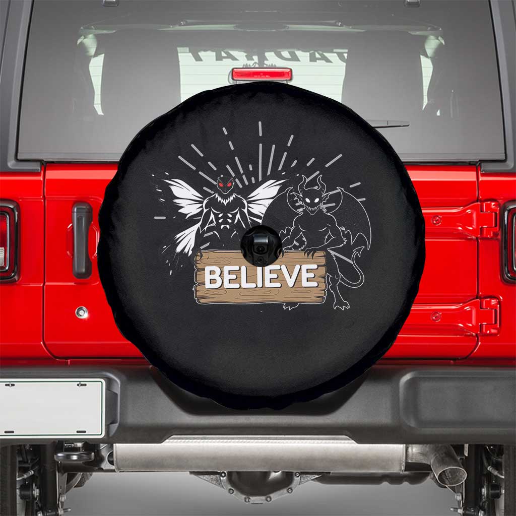 Mothman Jersey Devil Spare Tire Cover Believe Cryptid Folklore Gift TS12 Black Print Your Wear