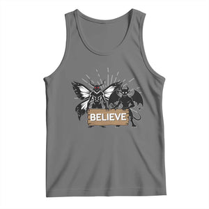 Mothman Jersey Devil Tank Top Believe Cryptid Folklore Gift TS12 Black Heather Print Your Wear