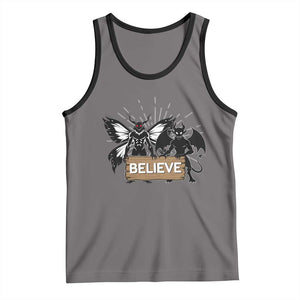 Mothman Jersey Devil Tank Top Believe Cryptid Folklore Gift TS12 Deep Heather Black Print Your Wear
