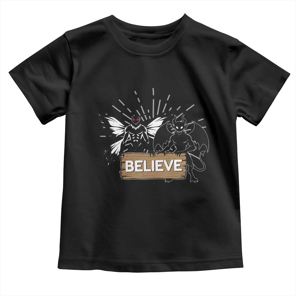 Mothman Jersey Devil Toddler T Shirt Believe Cryptid Folklore Gift TS12 Black Print Your Wear
