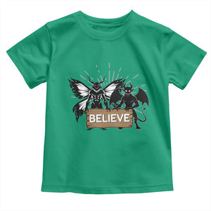 Mothman Jersey Devil Toddler T Shirt Believe Cryptid Folklore Gift TS12 Irish Green Print Your Wear