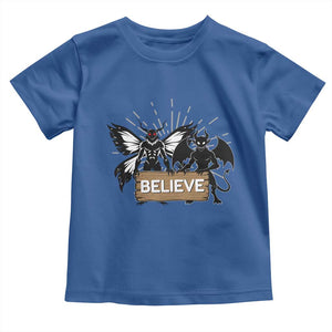 Mothman Jersey Devil Toddler T Shirt Believe Cryptid Folklore Gift TS12 Royal Blue Print Your Wear