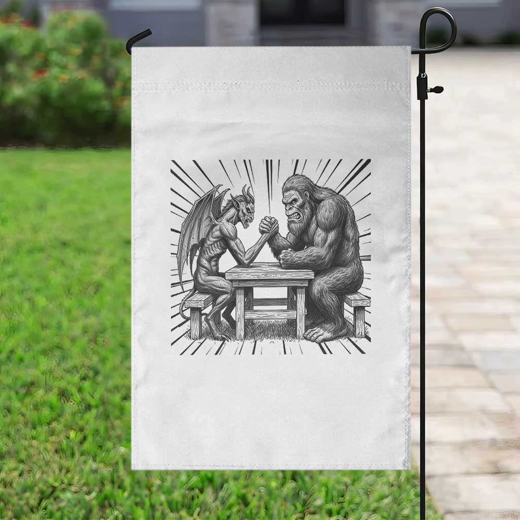 Bigfoot Jersey Devil Garden Flag Arm Wrestling Funny Cryptid Gift TS12 Print Your Wear