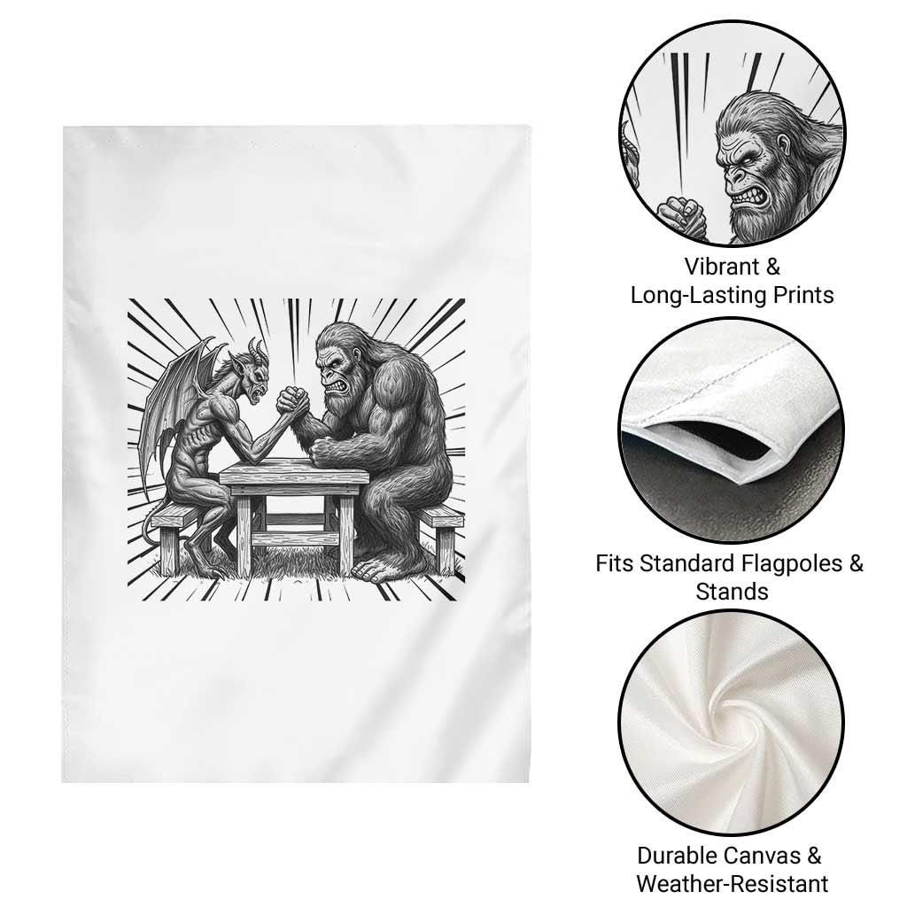 Bigfoot Jersey Devil Garden Flag Arm Wrestling Funny Cryptid Gift TS12 Print Your Wear