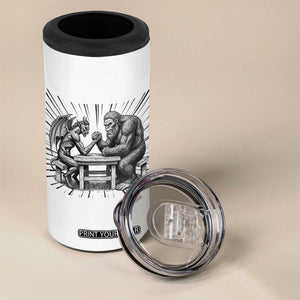 Bigfoot Jersey Devil 4 in 1 Can Cooler Tumbler Arm Wrestling Funny Cryptid Gift TS12 Print Your Wear