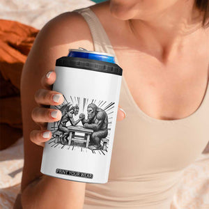 Bigfoot Jersey Devil 4 in 1 Can Cooler Tumbler Arm Wrestling Funny Cryptid Gift TS12 Print Your Wear