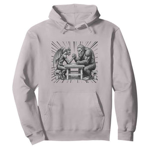 Bigfoot Jersey Devil Hoodie Arm Wrestling Funny Cryptid Gift TS12 Ice Gray Print Your Wear