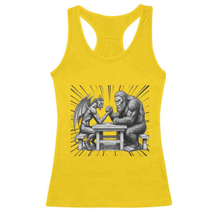 Bigfoot Jersey Devil Racerback Tank Top Arm Wrestling Funny Cryptid Gift TS12 Daisy Print Your Wear