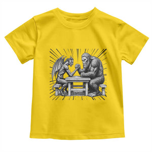 Bigfoot Jersey Devil Toddler T Shirt Arm Wrestling Funny Cryptid Gift TS12 Daisy Print Your Wear