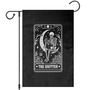 The Knitter Skeleton Garden Flag Knitting Lover Gift Tarot Card Graphic TS12 Black Print Your Wear