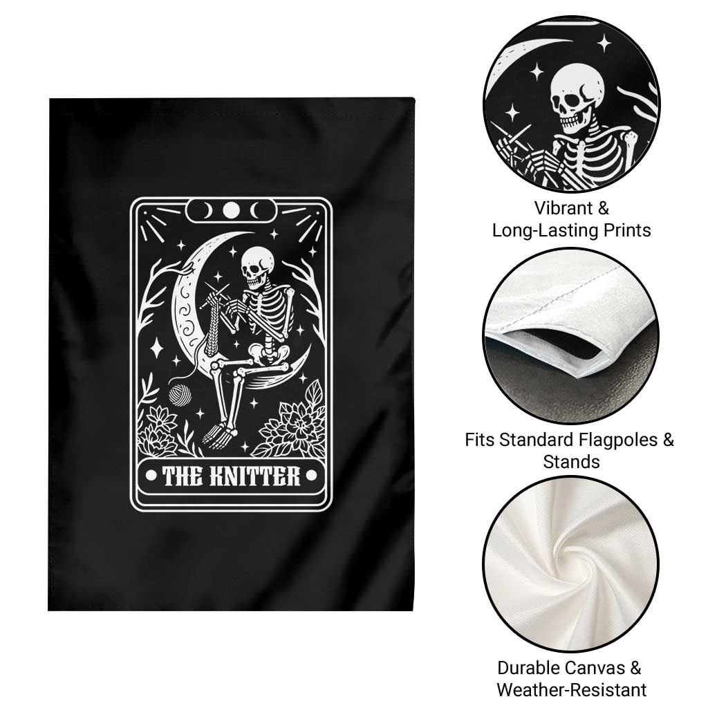 The Knitter Skeleton Garden Flag Knitting Lover Gift Tarot Card Graphic TS12 Print Your Wear