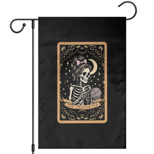 The Crocheter Skeleton Garden Flag Crochet Lover Gift Tarot Card Graphic TS12 Black Print Your Wear