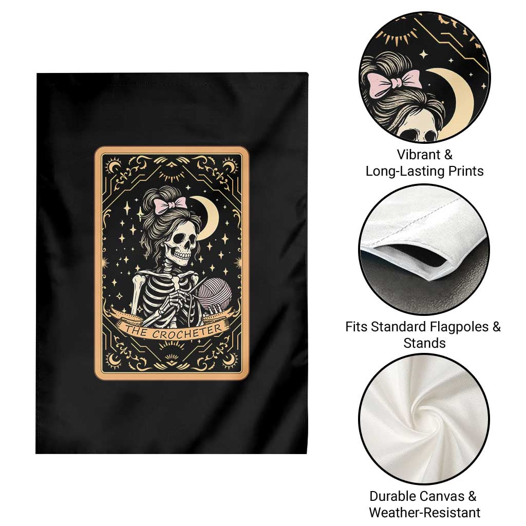 The Crocheter Skeleton Garden Flag Crochet Lover Gift Tarot Card Graphic TS12 Print Your Wear