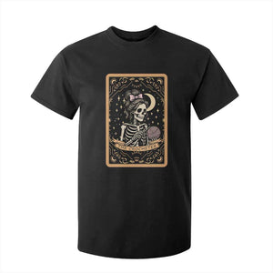 The Crocheter Skeleton T Shirt For Kid Crochet Lover Gift Tarot Card Graphic TS12 Black Print Your Wear