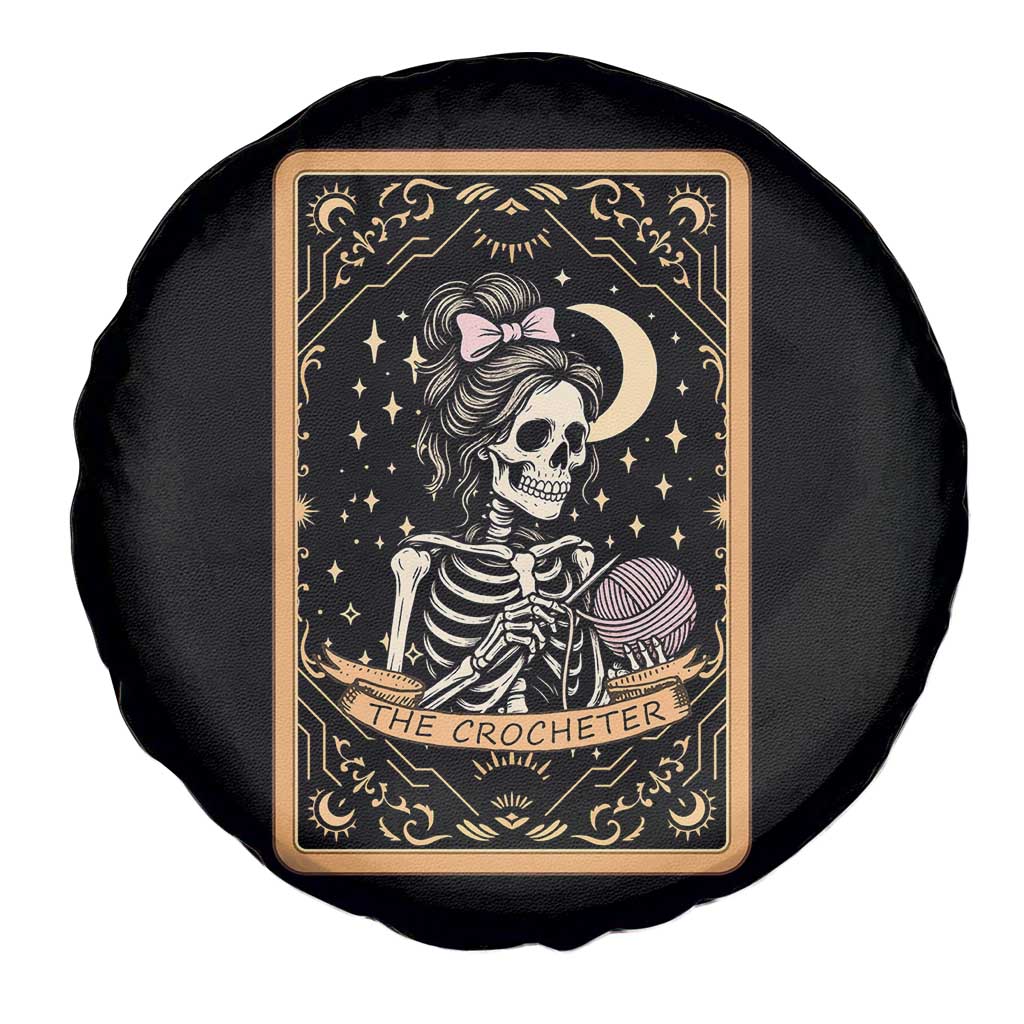 The Crocheter Skeleton Spare Tire Cover Crochet Lover Gift Tarot Card Graphic TS12 Print Your Wear