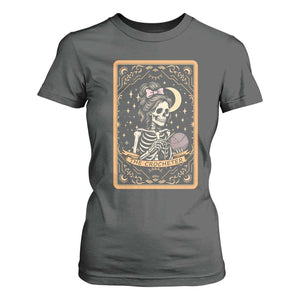The Crocheter Skeleton T Shirt For Women Crochet Lover Gift Tarot Card Graphic TS12 Dark Heather Print Your Wear