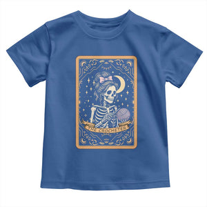 The Crocheter Skeleton Toddler T Shirt Crochet Lover Gift Tarot Card Graphic TS12 Royal Blue Print Your Wear