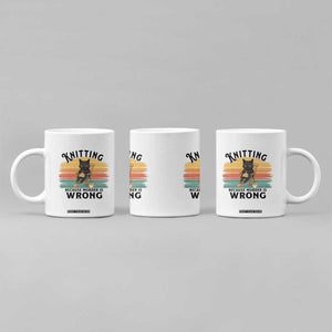 Funny Black Cat Coffee Mug Knitting Because Murder Is Wrong Gift TS12 Print Your Wear