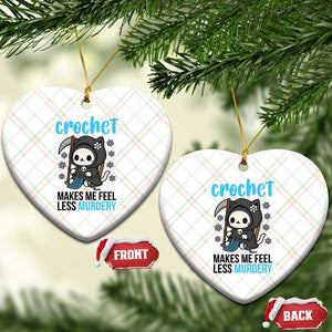 Crochet Makes Me Feel Less Murdery Ceramic Ornament Grim Reaper Cat Gift TS12 Print Your Wear
