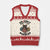 French Bulldog V-Neck Knit Sweater Vest Crochet Makes Me Feel Less Murdery TS12 Beige Red Print Your Wear