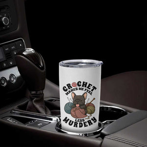French Bulldog Tumbler Cup Crochet Makes Me Feel Less Murdery TS12 Print Your Wear
