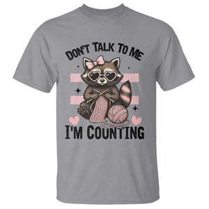 Do Not Talk To Me I Am Counting T Shirt Funny Crochet Raccoon - Print Your Wear