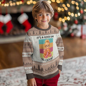 Its A Good Day To Crochet Ugly Christmas Sweater Crochet Mom Gift TS12 Mocha Mousse Print Your Wear