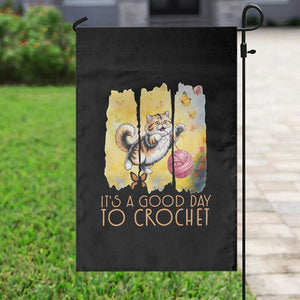 Its A Good Day To Crochet Garden Flag Cute Cat Chasing Yarn TS12 Print Your Wear