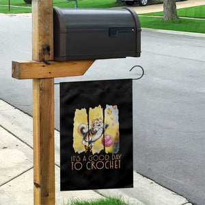Its A Good Day To Crochet Garden Flag Cute Cat Chasing Yarn TS12 Print Your Wear
