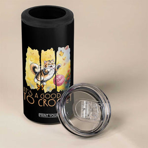Its A Good Day To Crochet 4 in 1 Can Cooler Tumbler Cute Cat Chasing Yarn TS12 Print Your Wear